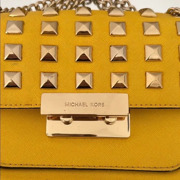 Michael Kors Yellow Crossbody Bag with Studded Details - Picture 2 of 5